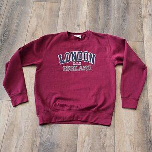 London England Sweatshirt – Size XL (Burgundy)